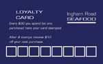ingham road seafood  loyalty cards